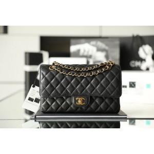 샤넬 클래식 캐비어 / 램스킨 플랩백 미디움 25.5cm 금장 (하이엔드급)