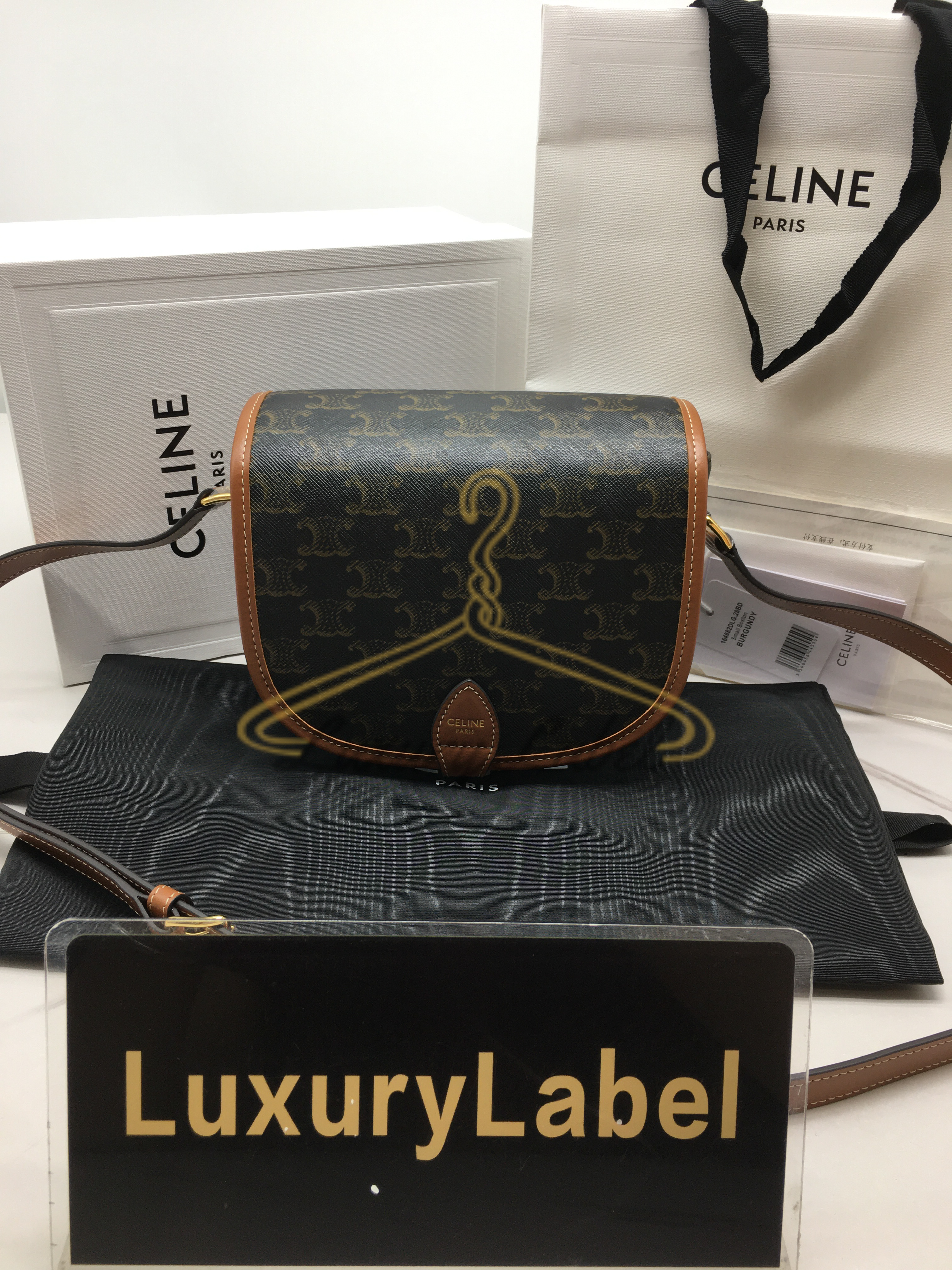 셀린느 카바스 트리오페 폴코백 (컬러 화이트, 탄)