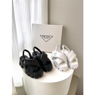 프라다 모놀리스 나파 샌들 (컬러 블랙, 화이트)