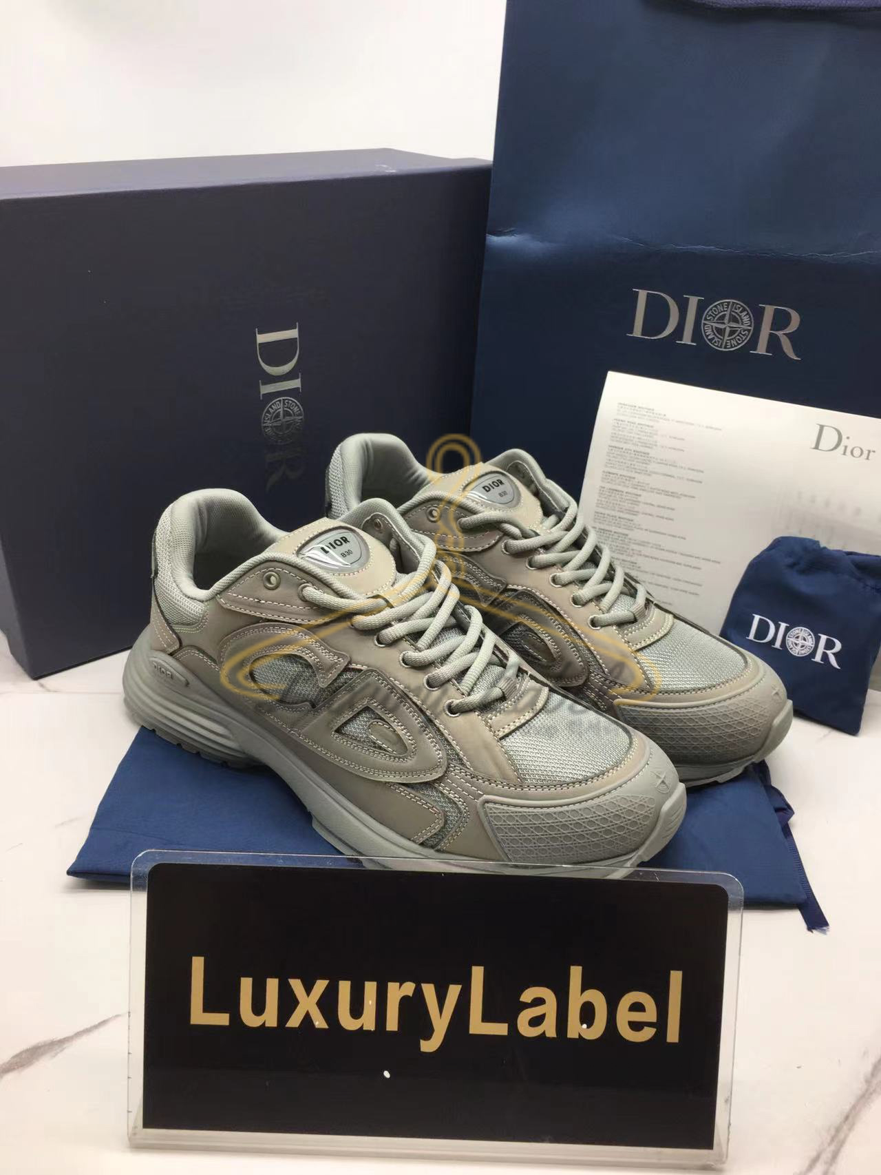 디올 x 스톤 아일랜드 콜라보 b30 스니커즈 (남녀공용)