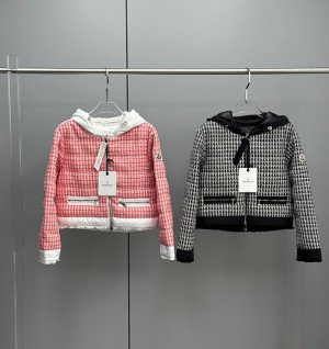 몽클레어 복스 트위드 패딩 (컬러 블랙, 핑크)