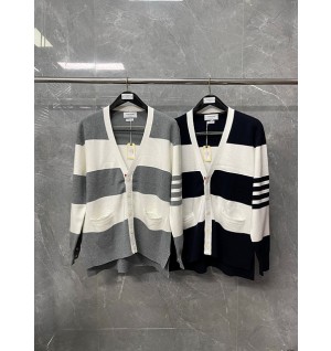 톰브라운 스트라이프 가디건 (남녀공용) (컬러 그레이, 네이비)