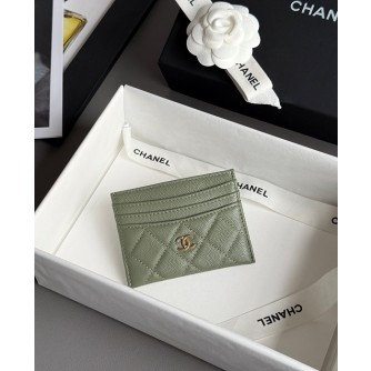 샤넬 25S 캐비어 카드홀더 (컬러 그린)