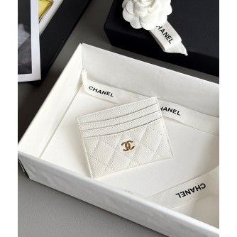 샤넬 25S 캐비어 카드홀더 (컬러 화이트)