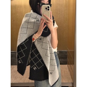 샤넬 CC 퀼팅 울 머플러