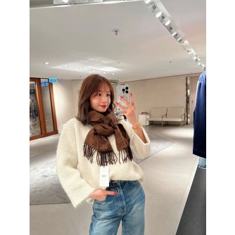 셀린느 모노그램 캐시미어 프린지드 머플러