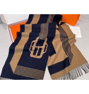 에르메스 H 카사크 A 부클 캐시미어 머플러