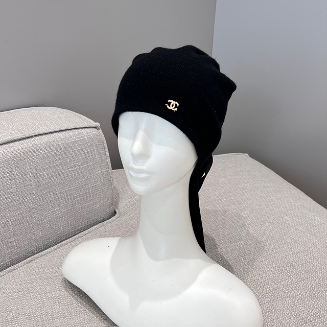 샤넬 CC 로고 니트 비니