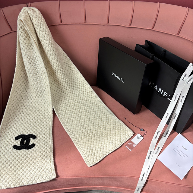 샤넬 CC 로고 캐시미어 머플러