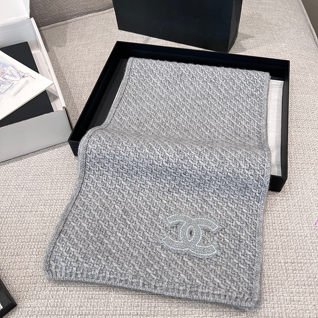 샤넬 캐시미어 CC 로고 비니 & 머플러