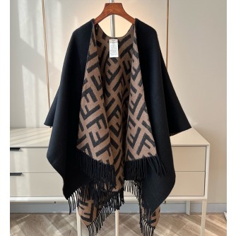 펜디 FF 로고 리버시블 판초