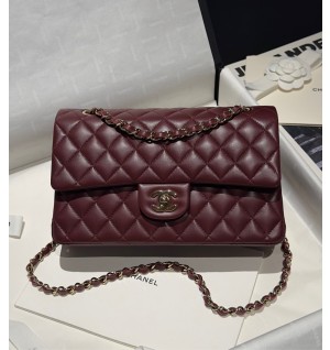 샤넬 클래식 램스킨 미디움 25.5cm